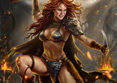 Fanart of red Sonja by Cristiana Leone